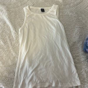 cute plain white tank top